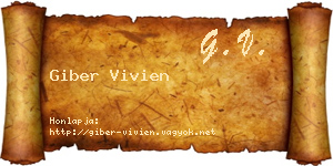 Giber Vivien névjegykártya